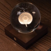 Amber Crystal Night/Desk Lights - Dandelions
