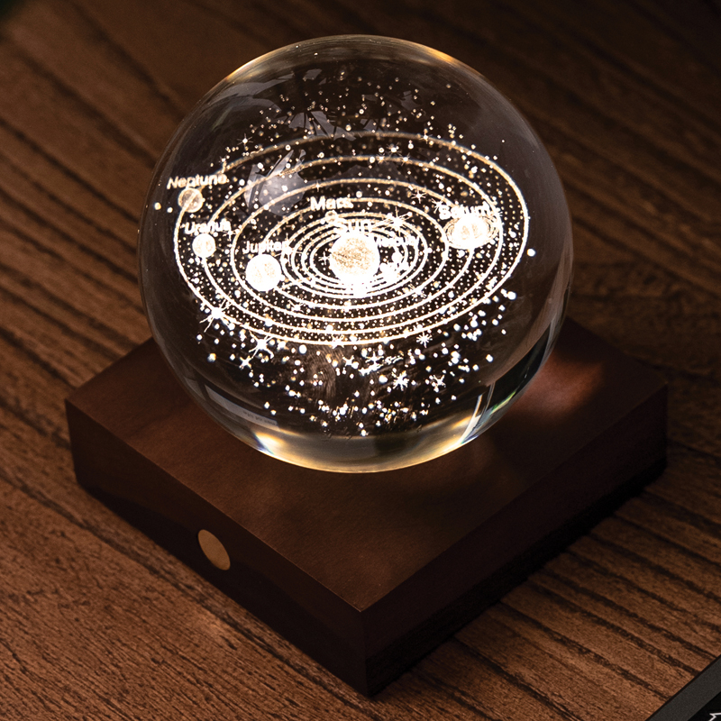 Amber Crystal Night/Desk Lights - Solar System